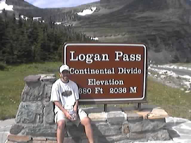 Buddy in front of the continental divide